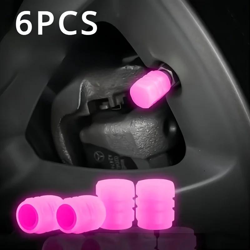 

Set of 6 Glow-in-the-Dark Valve Caps | Vibrant neon green design with non-slip grip | Suitable for car, motorcycle.