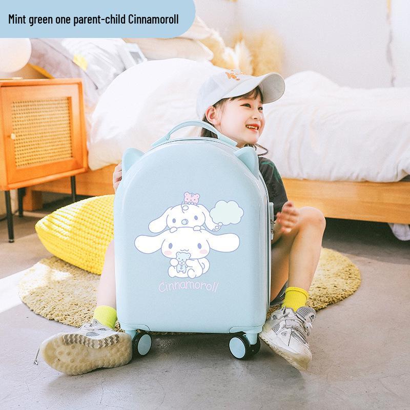 18-Inch Kids' Cartoon Trolley Suitcase with Combination Lock – Ideal Cabin Luggage for Boys and Girls