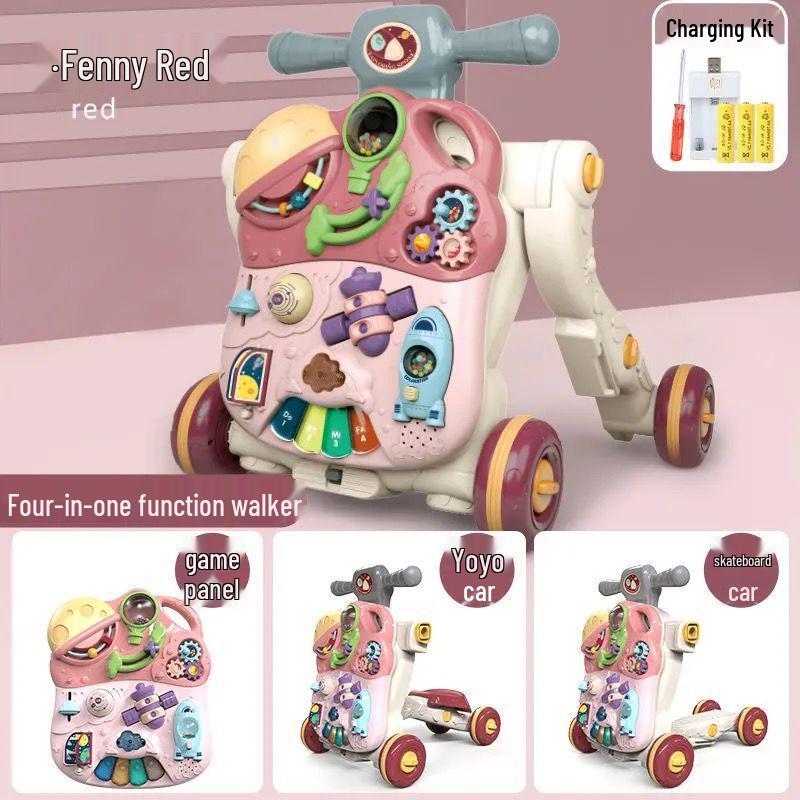Adjustable 3-in-1 Baby Walker & Pushable Stroller Toy for Ages 0-3