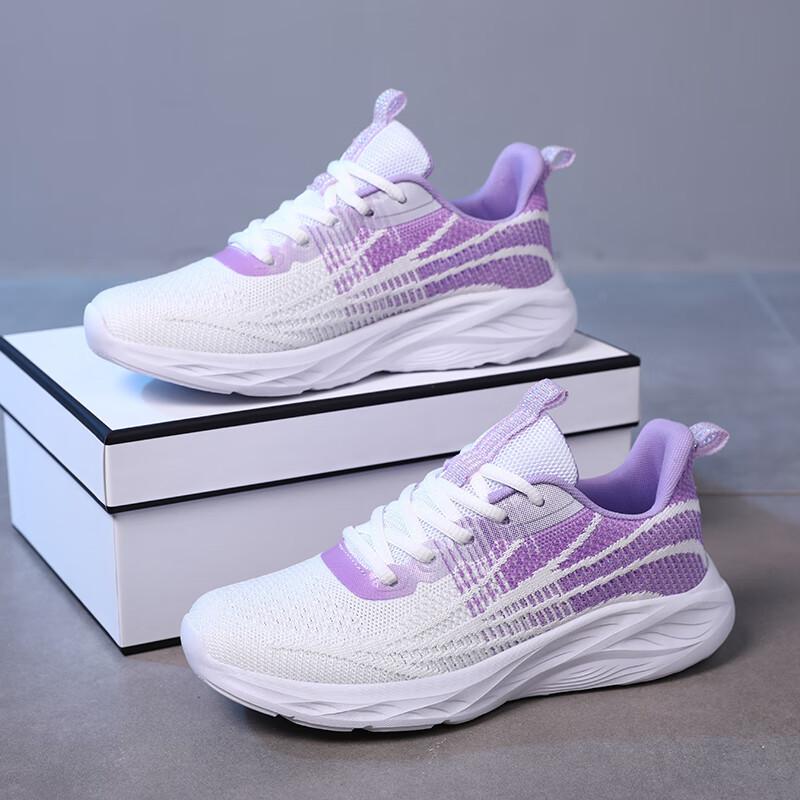 Outdoor women's shoes 2025 new summer breathable sports shoes, shock absorption and lightweight for junior high school students, high school ent