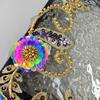 Heavy Industry Handmade Beaded Sequins Colorful Applique Clothing Evening Dress Performance Clothing Decorative Accessories Front Collar Cloth Sticker