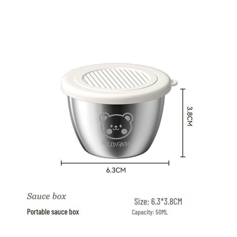304 Stainless Steel Mini Dipping Sauce Bowl - Korean Style for Soy Sauce, Vinegar, Ketchup, and BBQ