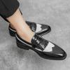 Fashion New Loafers for Men Tassels Mixed Colors Wedding Round Toe Slip-On Spring Autumn Business Casual Shoes Handmade Men Dress Shoes