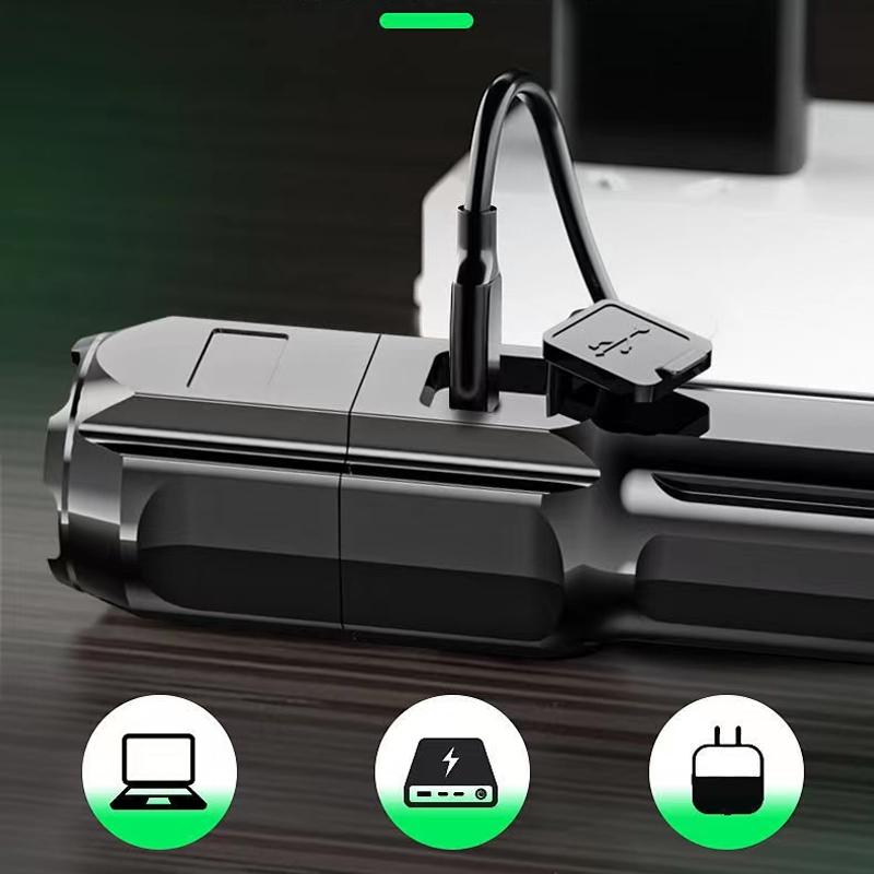 for Kia Portable LED Flashlight Strong Light High-power Rechargeable Zoom Flashlight Rio Ceed Sportage Cerato Soul Picanto ahg256