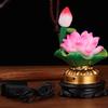 Electronic Lotus Lamp Buddha Front Offering Lamp Lotus LED Enshrined Perpetual Light Household Buddhist Lighting Fixtures 2pcs