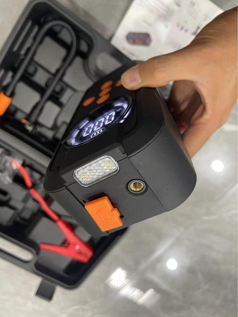 Two-in-One Car Jump Starter & Air Pump: High-Capacity Emergency Multifunction