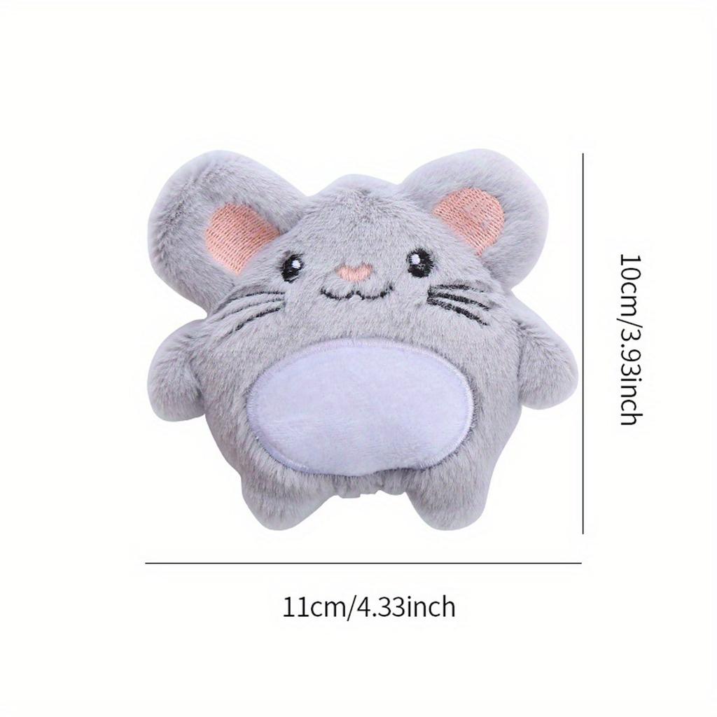 New Plush Doll Mouse Rabbit Cartoon Animal Cat Dog Double Pet Toy Soft Bite-resistant Self-exciting Cat Toy