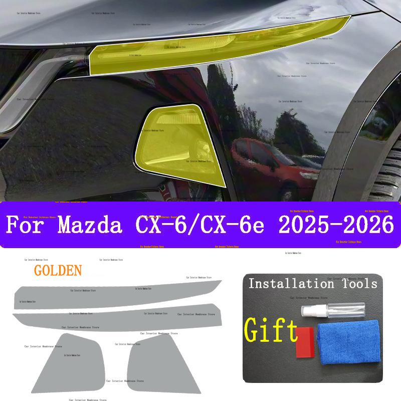 Per Mazda cx-6/cx-6e 2025-2026 Accessori Adesivo Pellicola Protettiva TPU Antigraffio Lampada Anteriore Esterna per Auto