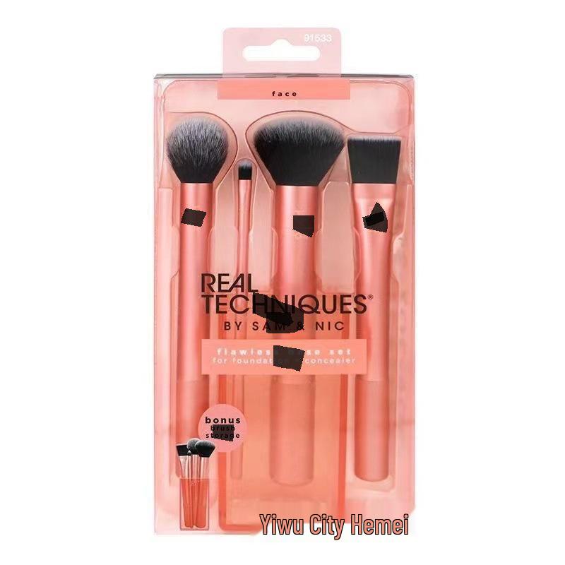 Set Complet de Pensule de Machiaj Seria RT: Pensule pentru Fard de Obraji, Pensule de Estompare, Pensule pentru Fard de Ochi și Burete de Machiaj