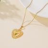 Luxurious 18K Gold Heart Pendant Necklace for Women - Stainless Steel