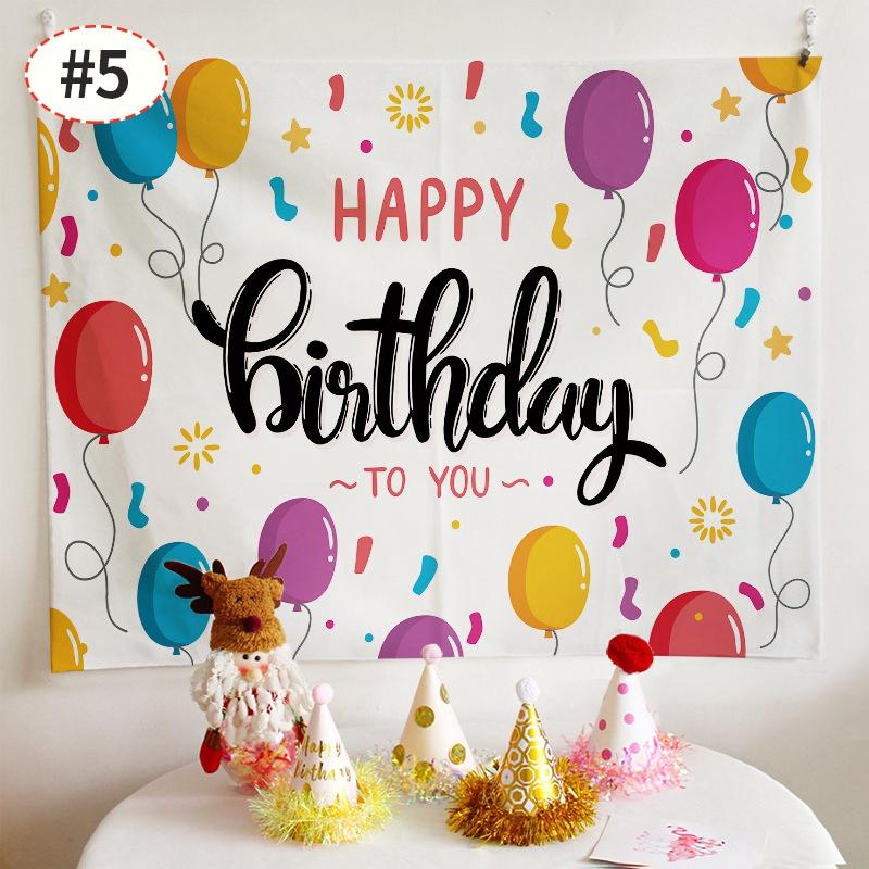 

Cute Birthday Wall Hanging Tapestry Children s Party Decoration Cloth Photo Background Scene Tapestry Home Bedroom Kawaii Decor M 75X100cm