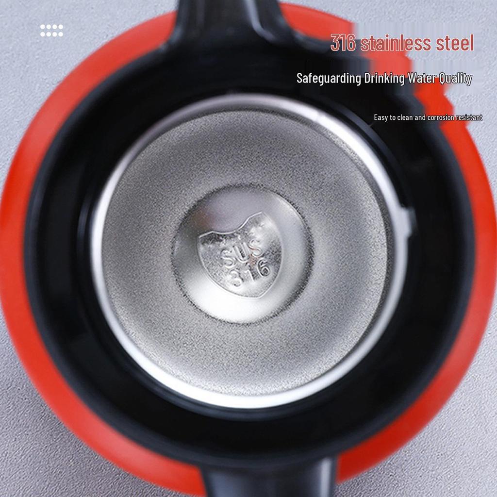 316 Stainless Steel Insulated Stewing Teapot - Large Capacity, Portable Tea & Water Separator.