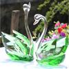 Lucky Gifts Collection of Colorful Crystal Swan Statue Home Ornament and Figurine Other Crystal Crafts