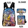 Scenari Sottomarini Classici Corallo Stampa 3D Set da 3pz Zainetti Scolastici Zaino Daypack per Laptop Borsa a Spalla Inclinata Astuccio