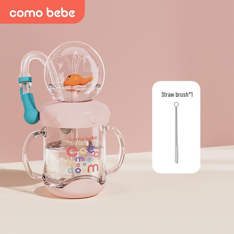 

Whale Water Spray Straw Cup for Babies and Children - Perfect for Home, Kindergarten, or Outings 220ml розовый
