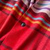 Autumn And Winter New Checkered Scarf Button Cloak Scarf Women'S Winter High End Sensation Imitation Cashmere Red Shawl