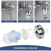 Pack Of 2 Shower Filters For 1/2 Inch Connections, Shower Filter With 10 Interchangeable Blue Filters - DD
