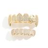 G027 Iced Out Skull Hip Hop Grilz for Men Brass Micro Pave Cubic Zircon Gold/Silver Plated Gift