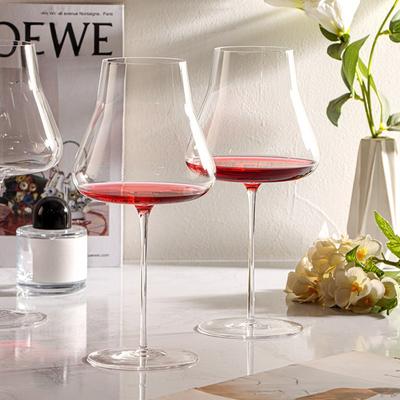 Large Capacity Ultra-thin Handmade Pot-bellied Burgundy Red Wine Glass High-end Home High-value Wine Light Luxury Crystal Goblet
