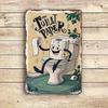 1pc 12x8 Inch Vintage Aluminum Metal Sign Funny Bathroom Decor Humorous Toilet Paper Wall Art Whimsical Gift