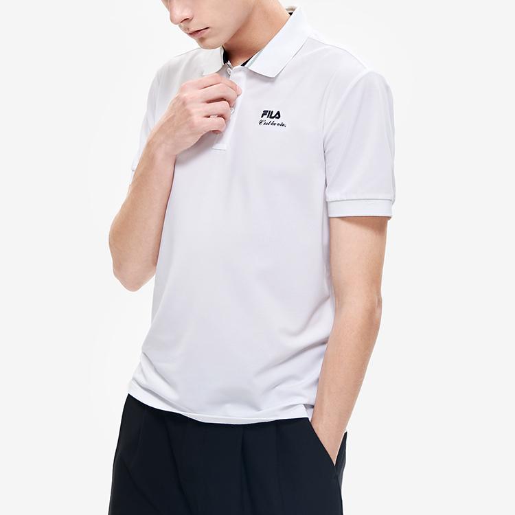 New FILA Polo Shirt Men's Standard White F11M228107FWT