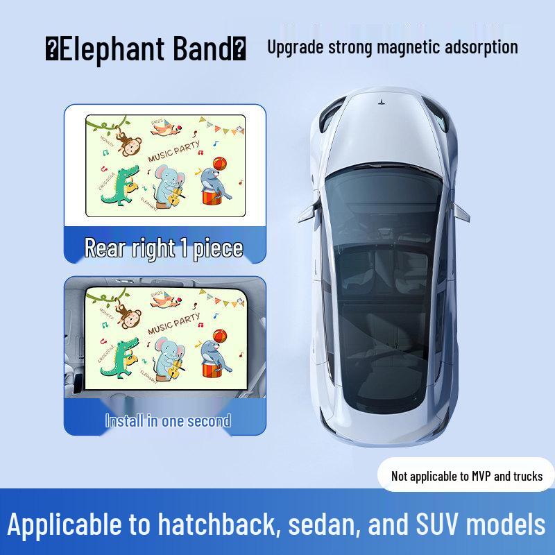Sedan Window Sunshade - Heat Insulation & Privacy Curtain for Car Interior