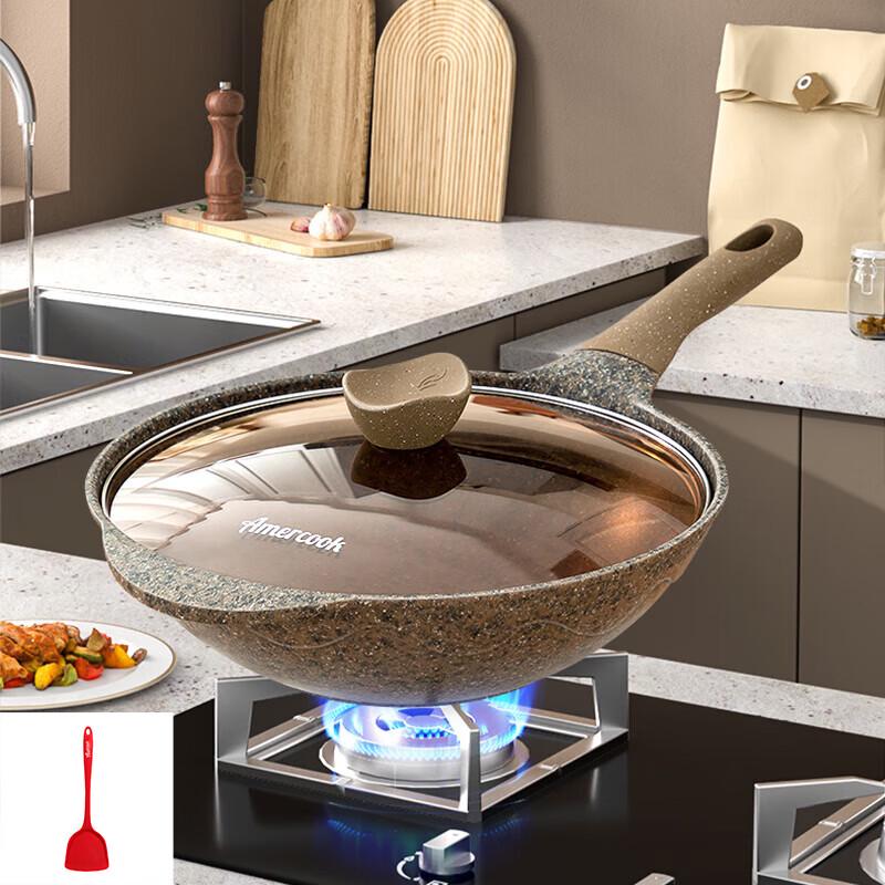 Amercook Alfeita Maifan Stone Non-stick Wok Set