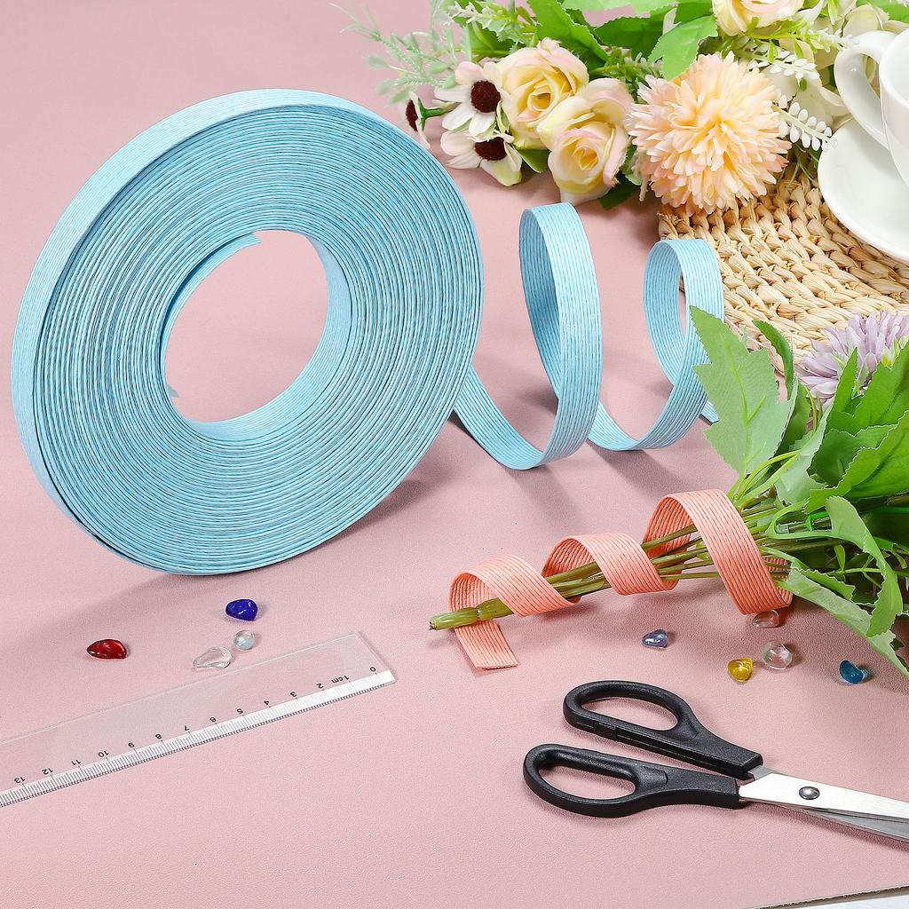 Paper Rattan Weaving Cane 12-Ply Paper Rattan Weave Basket Weaving Supplies for DIY Rattan Woven Making 5.4 Yards X 0.6"