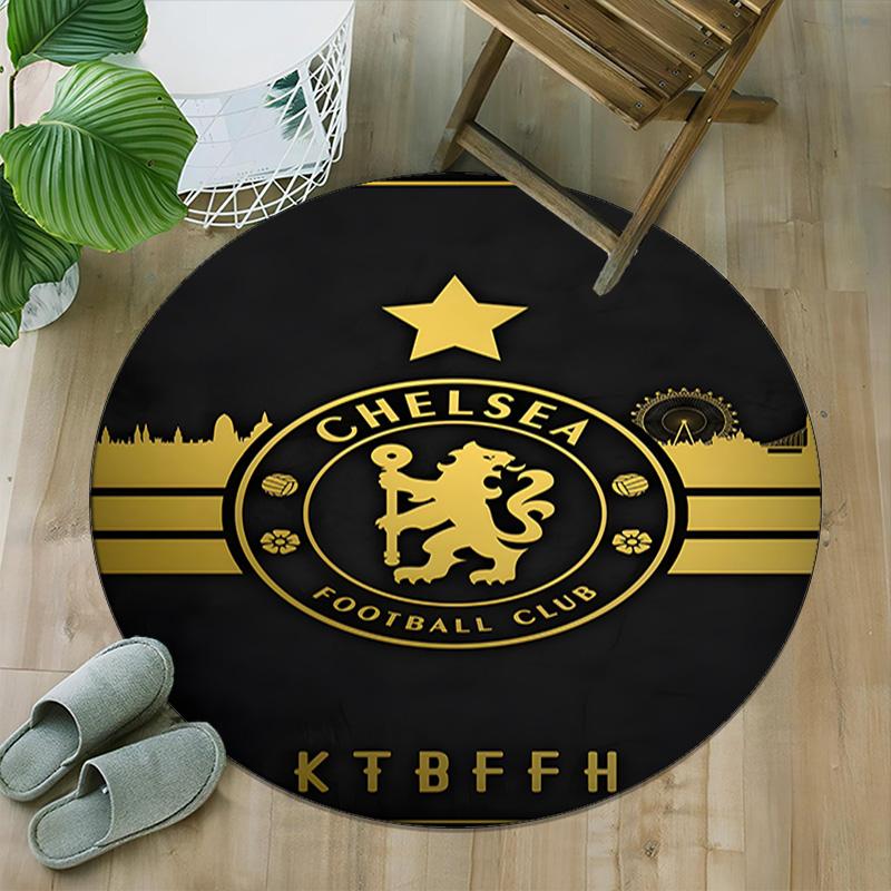 1pc C-Chelsea  Carpet, Round Rug, Comfortable, Suitable for Entryways, Living Rooms, Office, And Bedrooms, Christmas Decoration