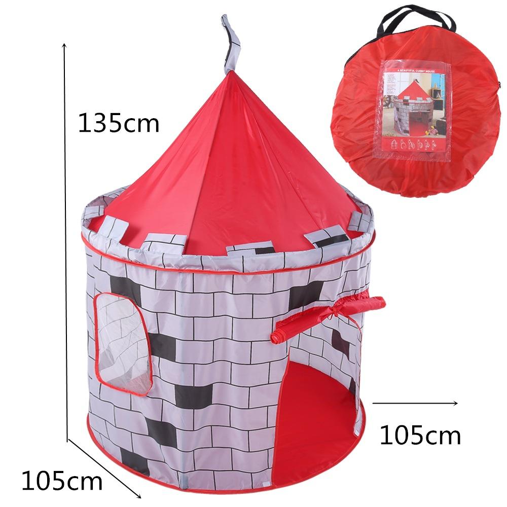 Folding Castle Knight Pops Up Tent Play Toys Kids Indoor Outdoor Gift Playhouse