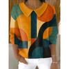 Womens Oversized Long Sleeve Crewneck Sweatshirt 2025 Fall Casual Pullover With 3D Print Acrylic Fabric