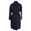 theory luxe 03-7409610 Navy 100% wool double breasted belted long coat coat 38 NavyUsed