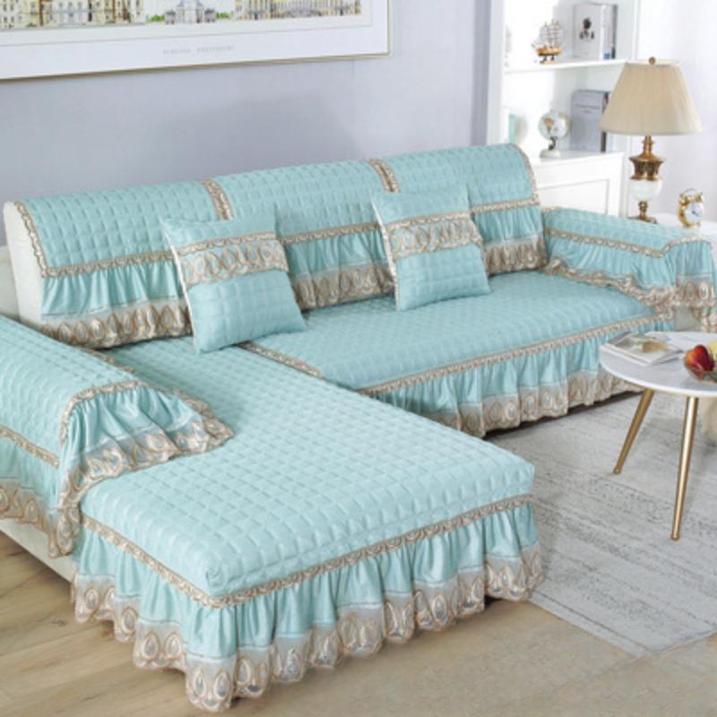 European Style Sofa Cushion Cover for All Seasons, Simple Modern Fabric Anti-slip Sofa Cover, All-inclusive Functional Cover, Towel Cushion