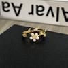 Vintage court style high-end gourd fingertip colorful flower pearl ring femininity mix and match fashion index finger ring