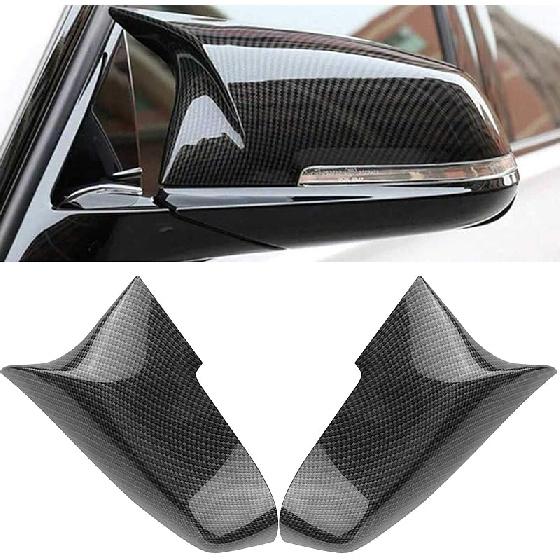 Sportuli Carbon Fiber Rearview Mirror Cover Cap Compatible With BMW 228I 435I 116I 118I 120I 125I 130I 218I 220I 320I 328I 330I 335I 420I 428I 435I