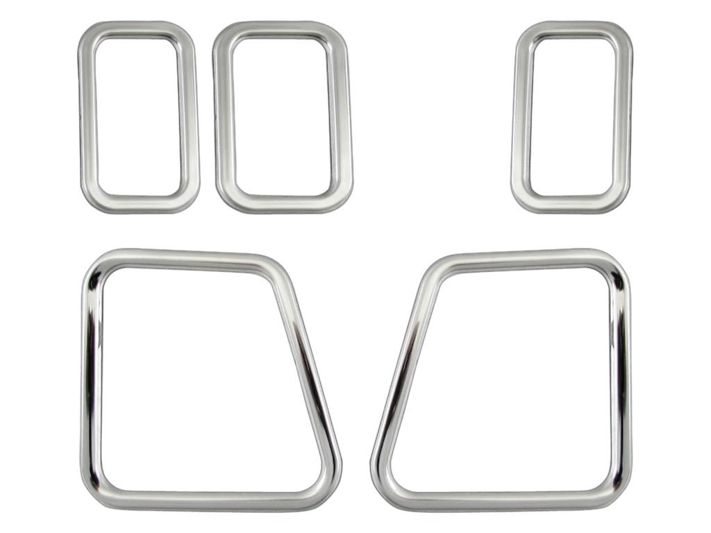 BRIGHTZ Tanto Fan Cloth Finish Stainless Steel Plated Defroster Rings Compatible with and 660 Tantos LA650S/LA660S Ultra-Mirror (4-Piece Set)