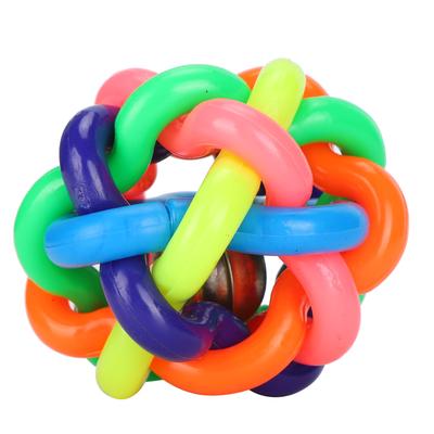 Stimmspielzeug für Haustiere, Hund, buntes, weiches Glöckchen, langlebiges Kauspielzeug, kleines Hundespielzeug, Quietschspielzeug, mittelgroß, 7,5 cm