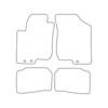 [BLM]KI004 Red - Set of Velour Floor Mats Suitable for Hyundai I30 I 2007-2012 - Red Trim