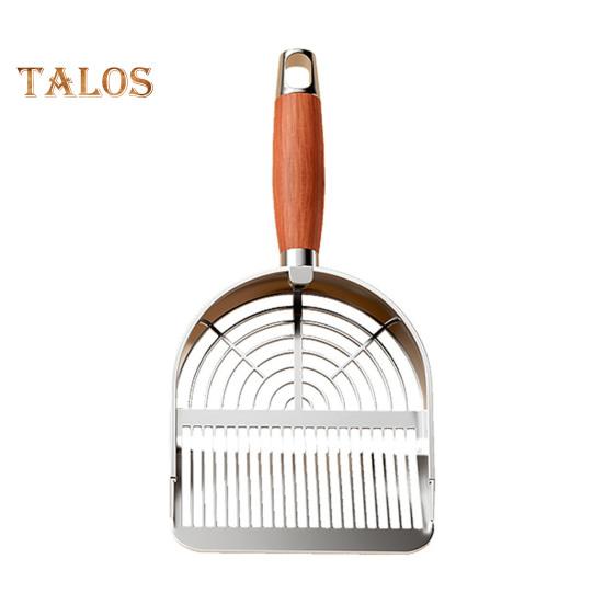 

Металлический совок для кошачьего туалета с держателем, совок для сбора домашних животных с эргономичной деревянной ручкой, лопата для быстрого просеивания, товары для кошек A