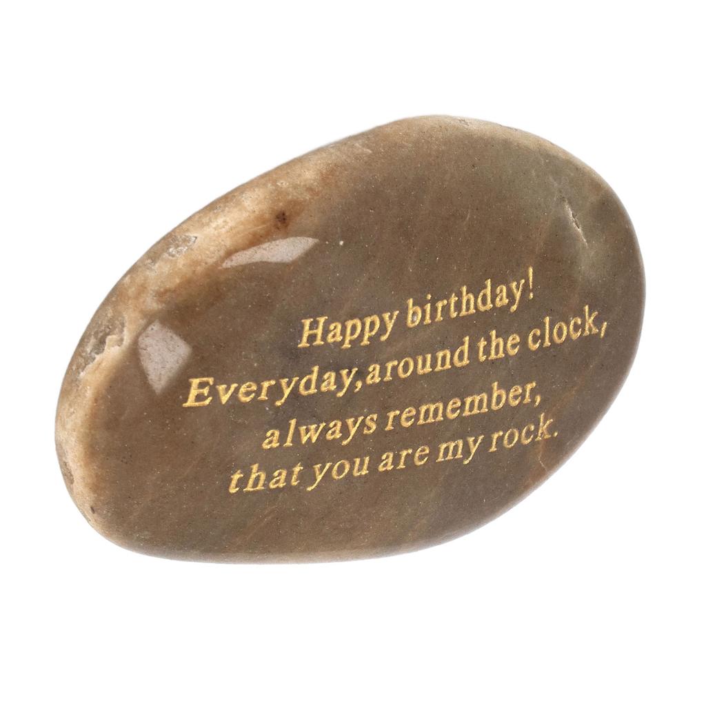 Happy Birthday Engraved Rocks Exquisite Compact Portable Paperweight Presents Engraved Rocks with