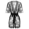 Sissy İç Çamaşırı Pijama Erotik Erkek Seksi Dantelli Kimono File Şeffaf Kısa Gecelik Crossdress Gey Gece Kulübü Giyim