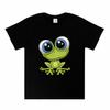 WoUnisexs Cute Cartoon Big Eyes Frog Pattern Tshirt Soft Cotton Round Neck Short Sleeve Casual Animal Printed Basic Tshirt