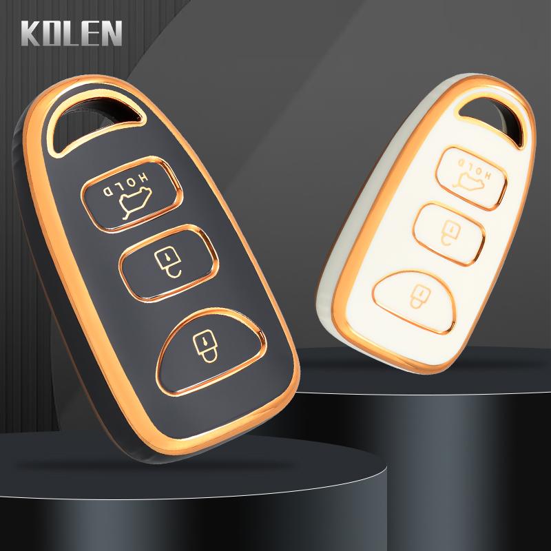 New Tpu Car Remote Key Case Cover Shell For Hyundai Kia Tucson Sonata Santa Fe Carens Protector Holder Keyless Fob Accessories