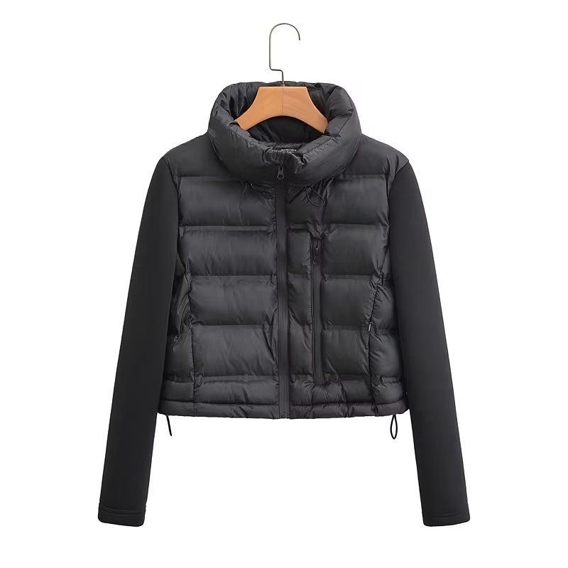 

Kaslead New Arrival Women s Clothing Fashion Wind Black Patchwork Cotton-Padded Jacket Short Jacket 3427809 800 Black L