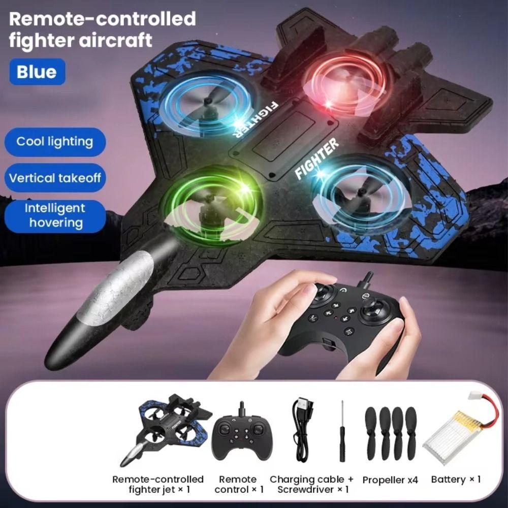 Gravity Sensing Four Motor Helicopter Toy Rechargeable RC Hobby Jet Plane Home Decor