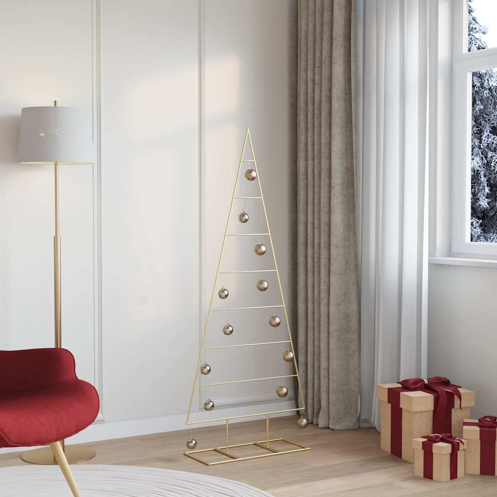 Metal Christmas Tree Gold 150 cm Powder Coated Steel