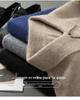 Men's Wool Cashmere Sweater - Long Sleeve Turn-Down Polo Collar Pullover for Autumn/Winter