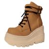 Brand Design  Big Sizes  Platform High Heels Cosplay Fashionable Autumn Winter Wedges Shoes Ankle Boots Women Booties