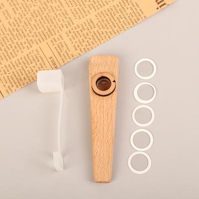 1 buc din lemn Kazoo Kazoo Flaut din lemn Acompaniament Flaut pentru începători Sunt simplu, ușor de învățat și de a cânta la instrument