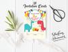 Darling Souvenir Multicolor Birthday Invitation Card Printable Fill or Write In Blank Invites Party Supplies Pack Of 28 5 X 7